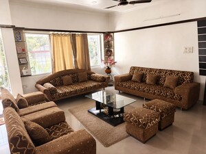 Living Room in 3 BHK Apartment at Aundh Gaon – for Sale