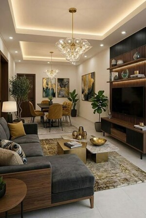 Living Room in 3 BHK Builder Floor at Greater Kailash ii – for Rent