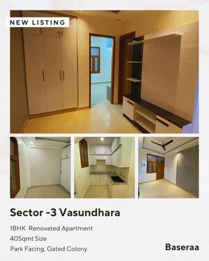 Kitchen in 2 BHK Builder Floor at Vaishali Sector 6 – for Sale