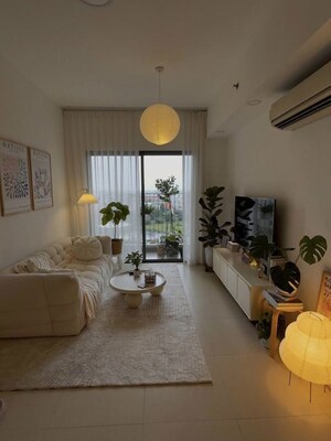 Living Room in 3 BHK Builder Floor at Green Park Extension – for Rent
