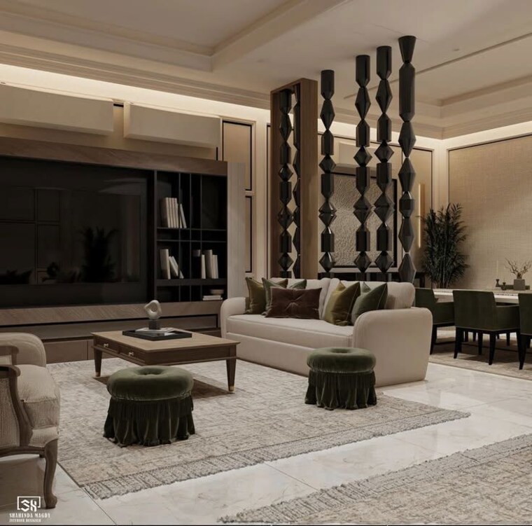 Living Room, green park extension 3 Bedroom 200 Sq.Yd. Apartment In Green Park Extension Delhi 10479331