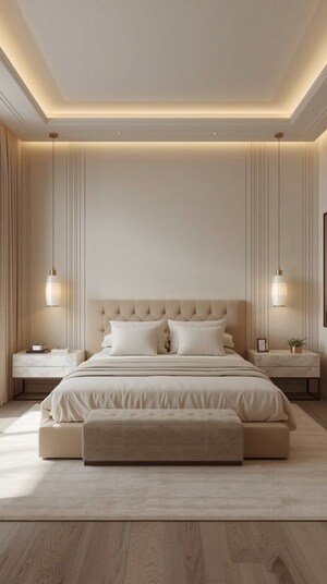 Bedroom in 4 BHK Builder Floor at Kailash Colony – for Rent