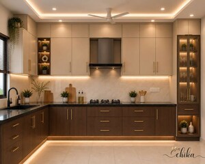 Kitchen in 4 BHK Builder Floor at Kailash Colony – for Rent
