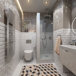 Bathroom in 3 BHK Builder Floor at Nizamuddin East – for Rent