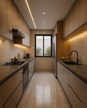Kitchen in 3 BHK Builder Floor at Friends Colony – for Rent