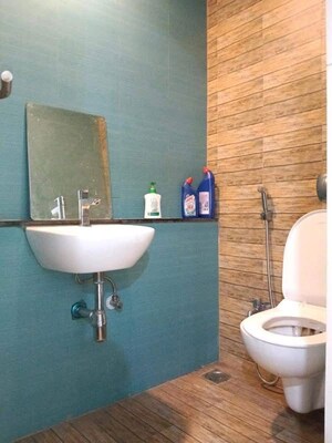 Bathroom in 1 BHK Apartment at Lodha Crown Quality Homes, Majiwada – for Rent