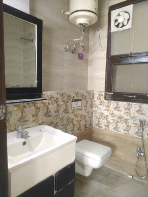 Bathroom in 3 BHK Builder Floor at Sushant Lok I – for Rent