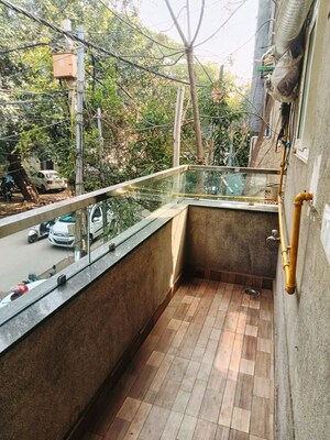 Balcony in 3 BHK Builder Floor at Chittaranjan Park – for Rent