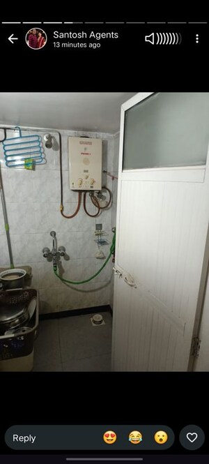 Bathroom in 1 BHK Apartment at Kamlesh CHS, Kopri – for Rent