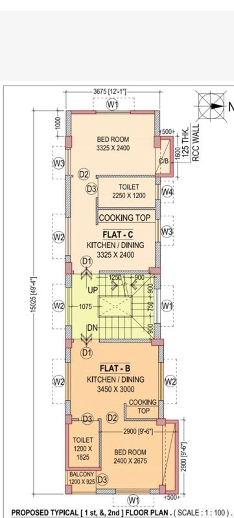 Floor Plan, alipore 1 Bedroom 390 Sq.Ft. Independent House In Alipore Kolkata 10479328