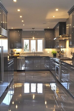 Kitchen in 2 BHK Builder Floor at Sunder Nagar – for Rent
