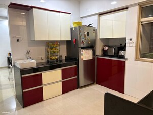 Kitchen in 3 BHK Apartment at Padwal Nagar – for Rent
