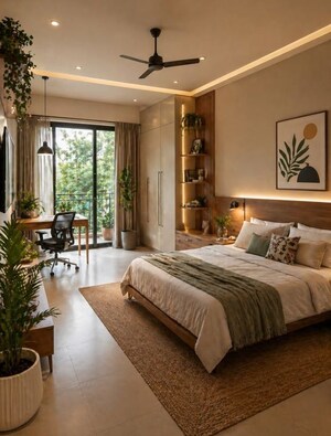 Bedroom in 5 BHK Builder Floor at Vasant Vihar – for Rent