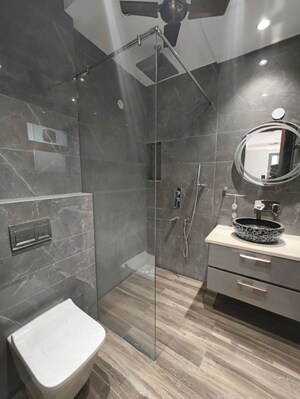 Bathroom in 3 BHK Apartment at Greater Kailash I – for Rent