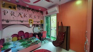 Bedroom in 3.5 BHK Apartment at Akshar Shreeji Heights, Seawoods – for Rent