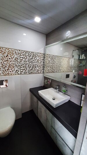 Attached Bathroom in 3.5 BHK Apartment at Akshar Shreeji Heights, Seawoods – for Rent