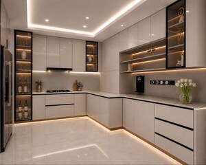 Kitchen in 4 BHK Builder Floor at Vasant Vihar – for Rent