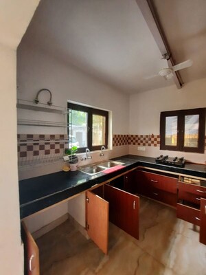 Kitchen in 1 BHK Builder Floor at Freedom Fighters Enclave – for Rent