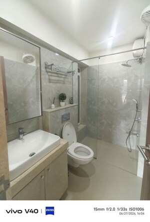 Bathroom in 3 BHK Apartment at L & T Seawoods Residences Phase 1 Part A, Seawoods – for Rent