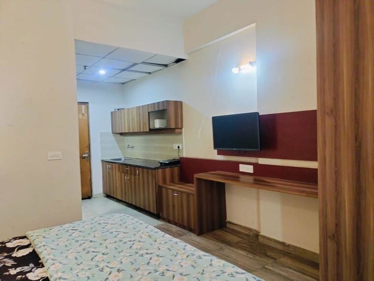 Bedroom, paramount-golf-forest-studio-apartments-oak-tower Studio 435 Sq.Ft. Apartment In Zeta I Greater Noida Greater Noida 10481218