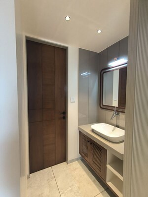 Washroom in 4 BHK Apartment at Sopan 55, Bhayli – for Sale