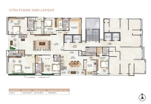 Floor Plan in 5 BHK Apartment at H Rishabraj Trident, Juhu – for Sale