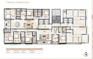 Floor Plan in 5 BHK Apartment at H Rishabraj Trident, Juhu – for Sale