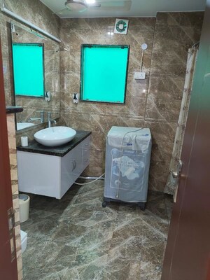 Bathroom in 1 BHK Builder Floor at Sarvapriya Vihar – for Rent
