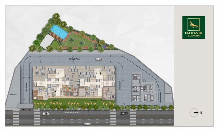 Master Plan, mahavir-square 3 Bedroom 1027 Sq.Ft. Apartment In Manpada Thane 10481501