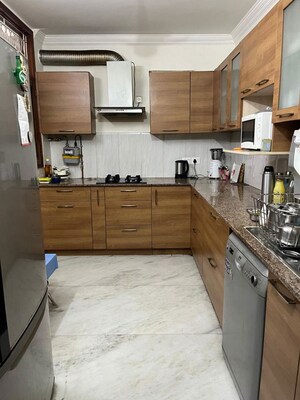Kitchen in 1 BHK Builder Floor at Sarvodaya Enclave – for Rent