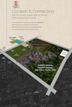 Master Plan in 3 BHK Apartment at Vesu – for Rent