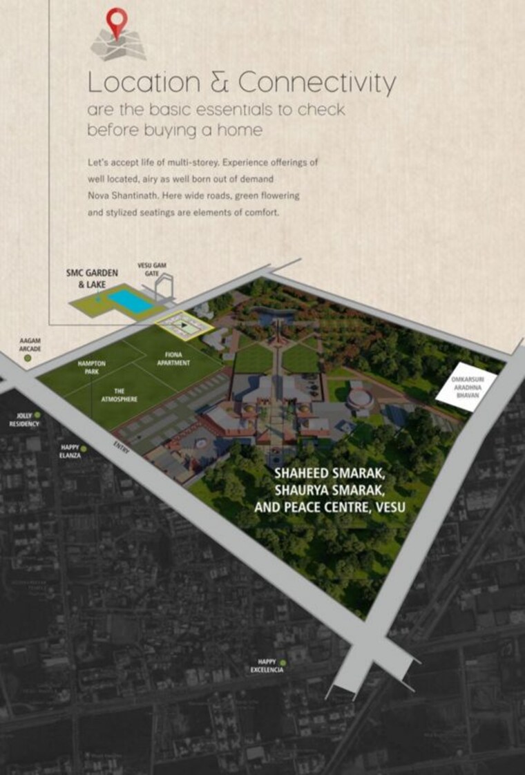 Master Plan, vesu 3 Bedroom 2250 Sq.Ft. Apartment In Vesu Surat 10481510