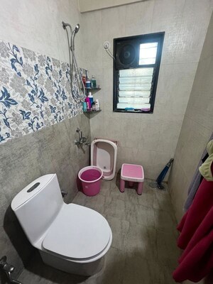Bathroom in 3 BHK Apartment at Goel Ganga Preet, Aundh – for Rent