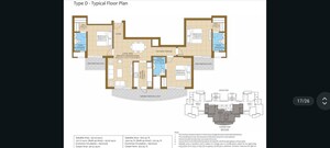 Floor Plan in 3.5 BHK Apartment at ATS Homekraft Pious Hideaways, Sector 150 – for Sale