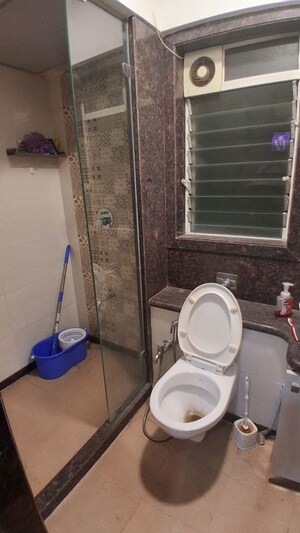 Bathroom in 1 BHK Apartment at Rizvi Cedar, Malad East – for Rent