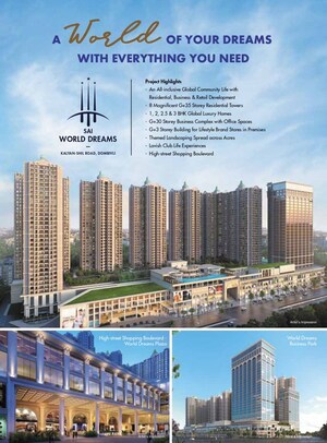 3 BHK Apartment – Exterior View View at Paradise Sai World Dreams, Dombivli East - for Sale