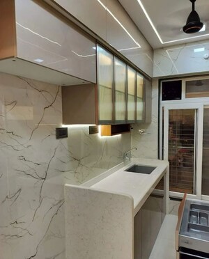 Kitchen in 2 BHK Apartment at Galaxy Greenwoods, Kharghar – for Rent