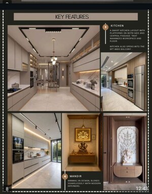 Kitchen in 4 BHK Builder Floor at Anant Raj Estate Plots, Sector 63a – for Sale