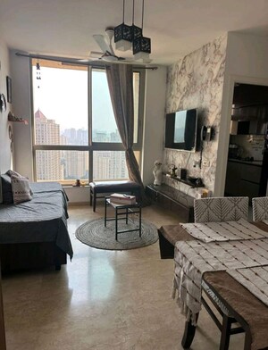 Living Room in 1 BHK Apartment at Hiranandani Solitaire Studio Apartment, Ghodbunder Road – for Rent