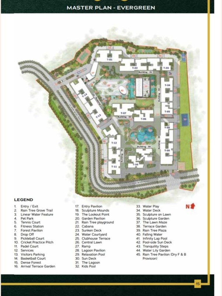 Master Plan, prestige-evergreen 4 Bedroom 2508 Sq.Ft. Apartment In Whitefield Bangalore 10482343