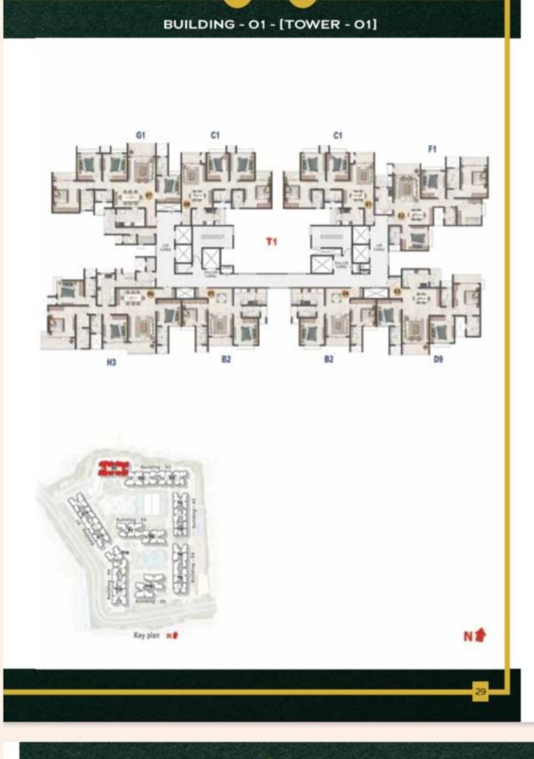 Master Plan, prestige-evergreen 4 Bedroom 2508 Sq.Ft. Apartment In Whitefield Bangalore 10482343