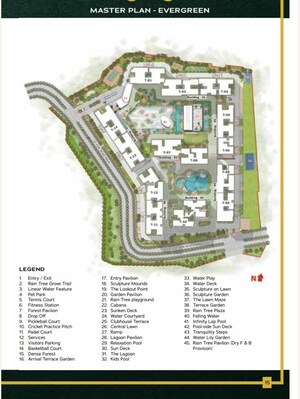 Master Plan in 3 BHK Apartment at Prestige Evergreen, Whitefield – for Sale
