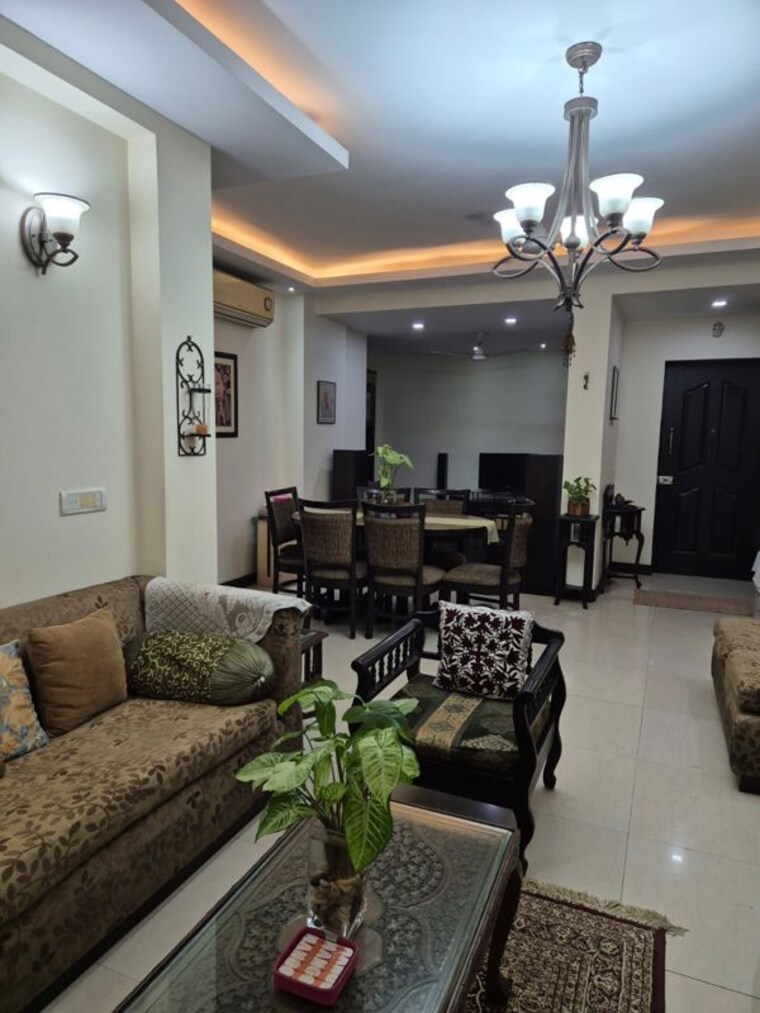 Living Room, mapsko-krishna-apra-gardens 3.5 Bedroom 2100 Sq.Ft. Apartment In Vaibhav Khand Ghaziabad 10482348