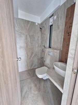 Bathroom in 2 BHK Apartment at Prescon Midtown Bay, Mahim West – for Rent