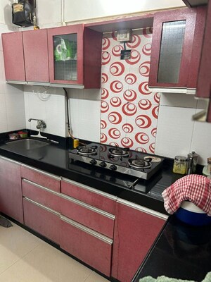 Kitchen in 1 BHK Apartment at Vasant Valley Complex, Malad East – for Rent