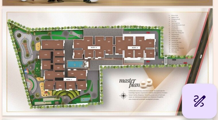 Master Plan, green-edge-signature 3 Bedroom 1525 Sq.Ft. Apartment In Varthur Bangalore 10482423