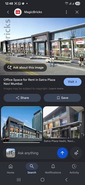  Office Space – Exterior View View at Satra Plaza, Vashi Sector 19d - for Sale