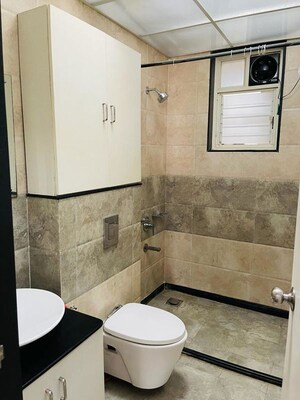 Bathroom in 2 BHK Apartment at Ganga Arcadia, Kharadi – for Rent
