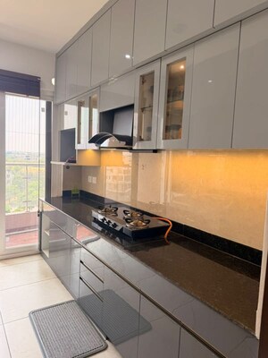Kitchen in 3.5 BHK Apartment at Rishita Mulberry Heights, Sushant Golf City – for Rent
