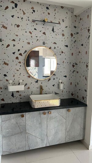 Bathroom in 3 BHK Apartment at Aakriti Miro, Nallagandla – for Rent